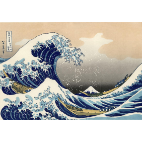 Katsushika Hokusai  The big wave off Kanagawa Большая волна в Канагаве 1823-1831 (из серии гравюр Тридцать шесть видов Фудзи) (4340х3000)