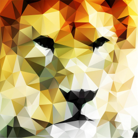 Полигональный лев