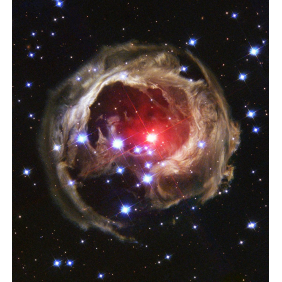 Звезда V838 Mon в созвездии Единорога