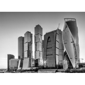 Москва-Сити в чёрно-белом цвете