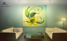 Постер «Рисунок жёлтого цветка»