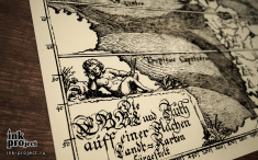Постер «Карта мира, океанические течения, автор Eberhard Happel, 1675 год»