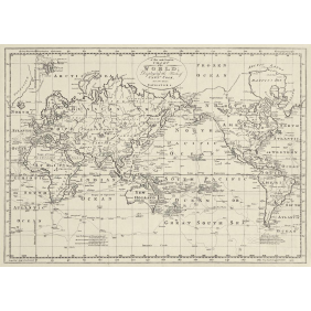 Новая и полная карта мира 1787 года
