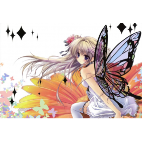 Девочка с крыльями бабочки