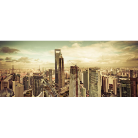 Панорама Гонконга с небоскрёбами
