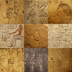 Фрагменты египетских иероглифов