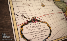 Постер «Карта Америки (автор L Isle, Guillaume de, 1675-1726) опубликованна 1780 г.»