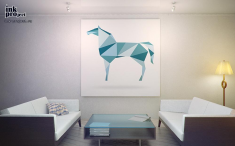 Постер «Полигональная лошадь»