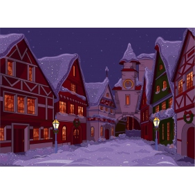 Зимняя сказочная деревня