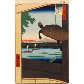 Ando Hiroshige Mannen Bridge in Fukagawa (1857 г)(1950х3000)