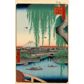 Ando Hiroshige Yatsumi Bridge (1856 г)(1920х3000)