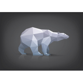 Бумажный белый медведь