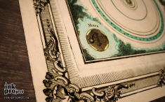 Постер «Карта четырех моделей Вселенной, 1764 год.»