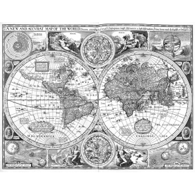 Новая карта мира 1651 года.