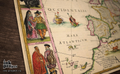 Постер «Карта Европы, издана в Амстердаме в 1660 г. описана Guilielmo Blaeuw»