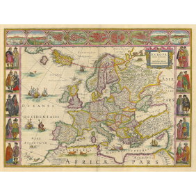 Карта Европы 1660 года