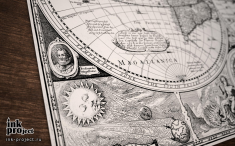 Постер «Новая карта мира 1651 года.»