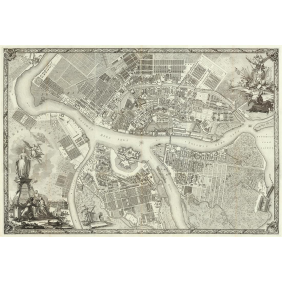 План Санкт-Петербурга 1753 года с гравюрами (8600х5870)