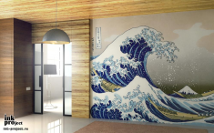 Фреска «Большая волна в Канагаве»