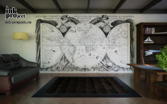 Фотообои «Карта мира, создатель Eckebrecht, Philip. 1659 год»
