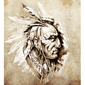 Воин индейского племени