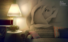 Фотообои «Бутон белой розы»
