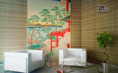 Фреска «Холл и пруд Синобадзу в Уэно»