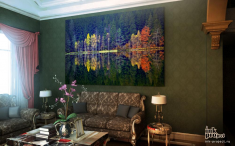 Постер «Осенняя симметрия в зеркальной глади озера»