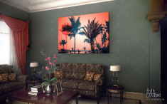 Постер «Картинка с пальмами»