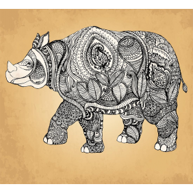 Узорный носорог