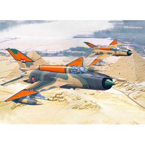 МиГ-21СМ над Египетскими пирамидами (3740х2700)