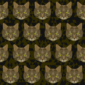 Кошачьи мордочки треугольниками