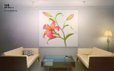 Постер «Рисунок лилии»