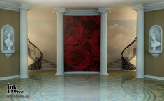 Фотообои на стену «Розы, панно»