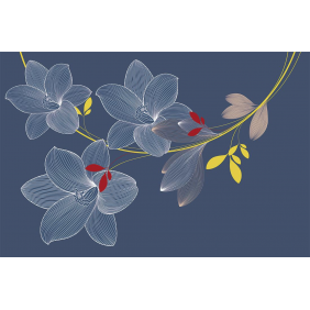 Оригинальный рисунок с цветами лилии