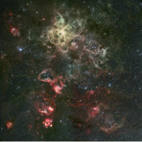 Инфракрасный снимок туманности Тарантул