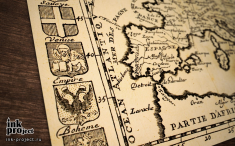 Постер "Карта Европы, XVIII в"