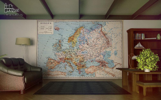 Фотообои «Старая карта Европы»