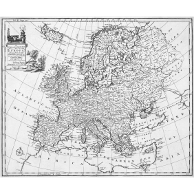 Новая и точная карта Европы 1744 г.