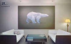 Постер «Бумажный белый медведь»