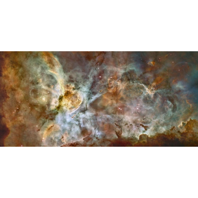 Панорама туманности Киля через телескоп Хаббла