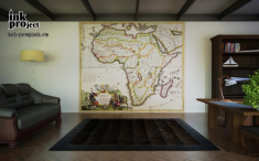 Фотообои «Карта Африки (автор Homann, Johann Baptist) 1716 г.»