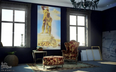 Картина «Колосс Родосский» в интерьере