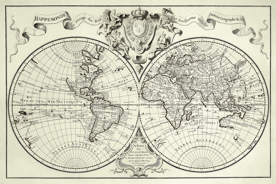 Постер «Карта мира старинная» - купить в интернет-магазине Ink-project сбыстрой доставкой