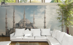 Фотообои «Голубая мечеть в Стамбуле» в интерьере
