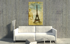 Постер «Взгляд на Эйфелеву башню» в интерьере