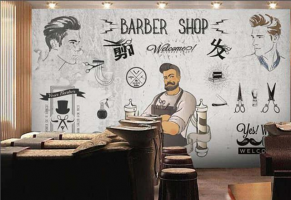 European-retro-beauty-hairdressing-tooling-salon-hair-salon-special-wallpaper-fashion-personality-creative-mural