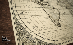 Постер «Карта "Взгляд на мир" автор John Harris, 1700»
